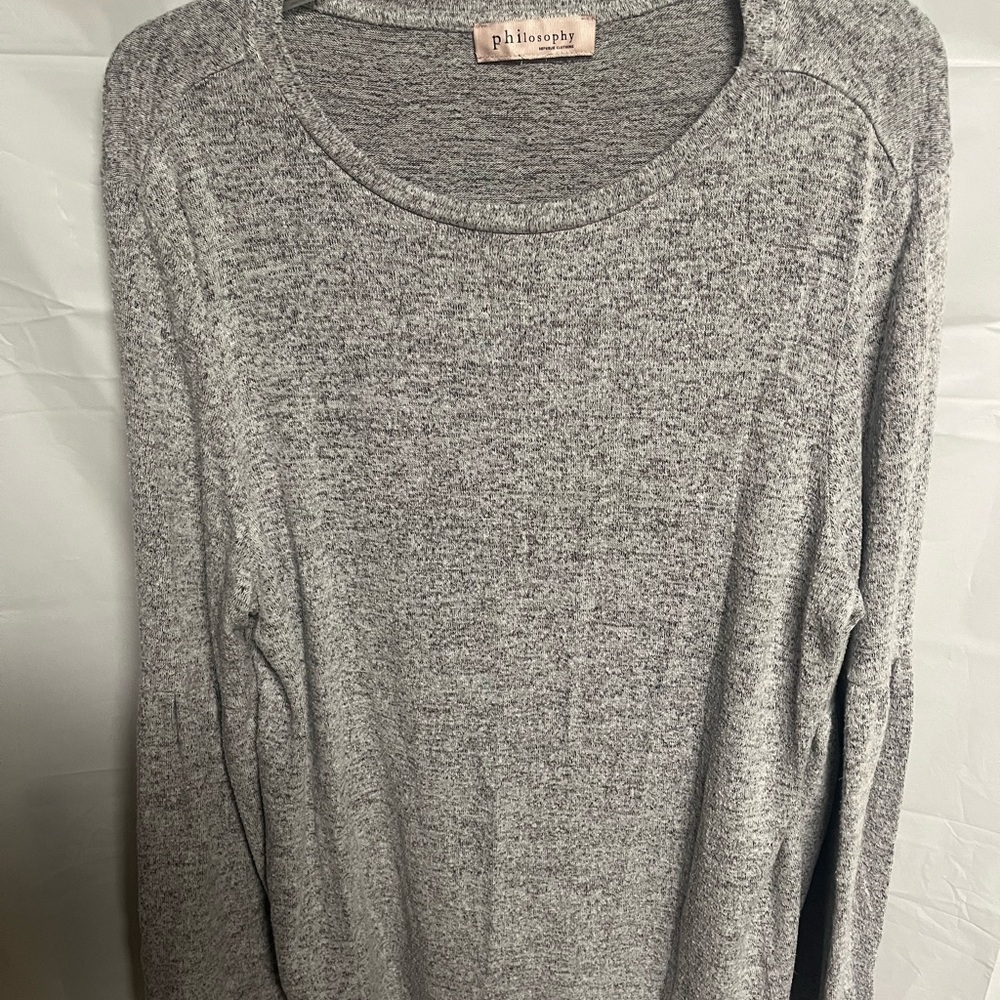 Philosophy Heather Gray Knit Top